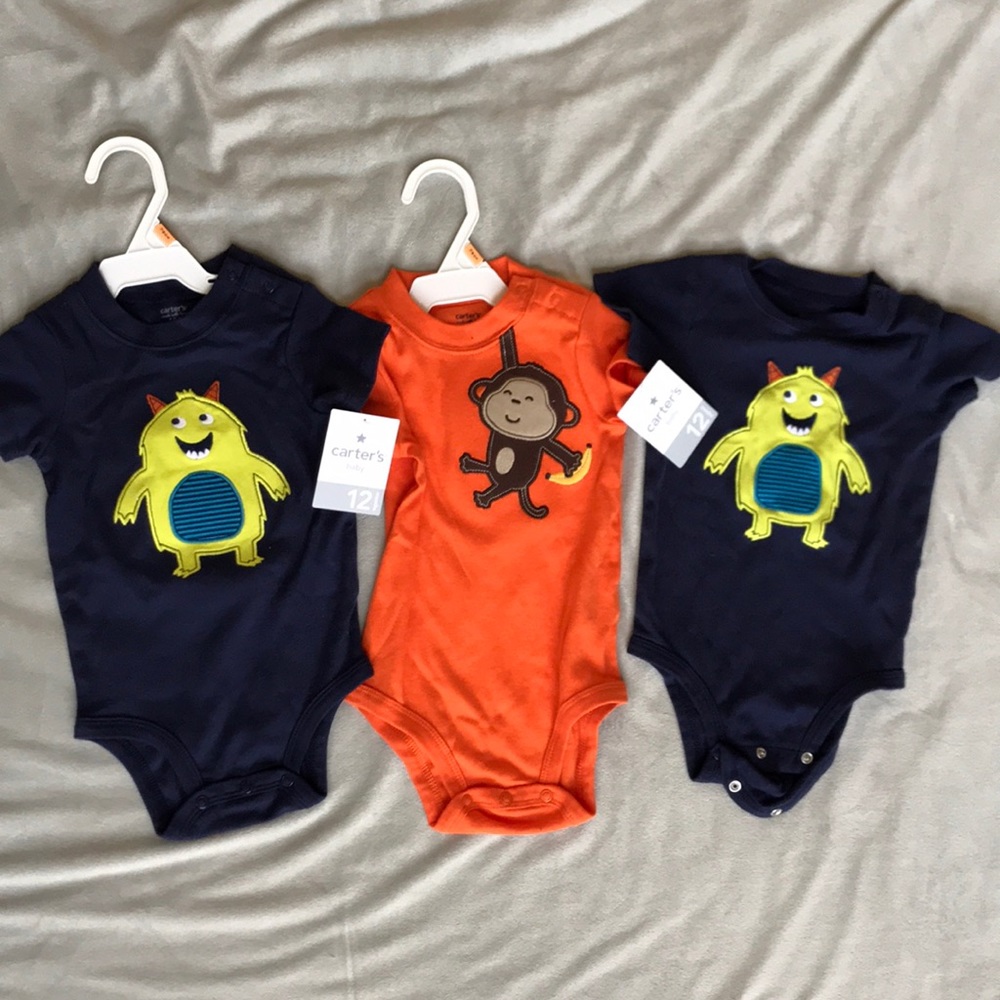Carter’s boy onesie lot. Two NWT